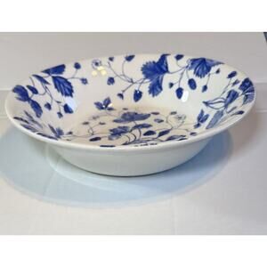 Royal Stafford Blue Alpine Fine Earthenware Blue Floral Serving Bowl England
